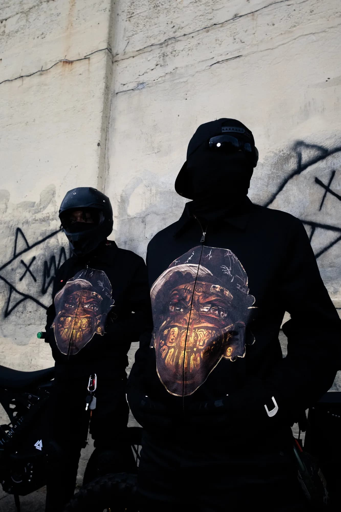 BOY ALONE — SHINING THROUGH THE PAIN BROKEN FACE & GRILLS GRAPHIC WORKWEAR JACKET